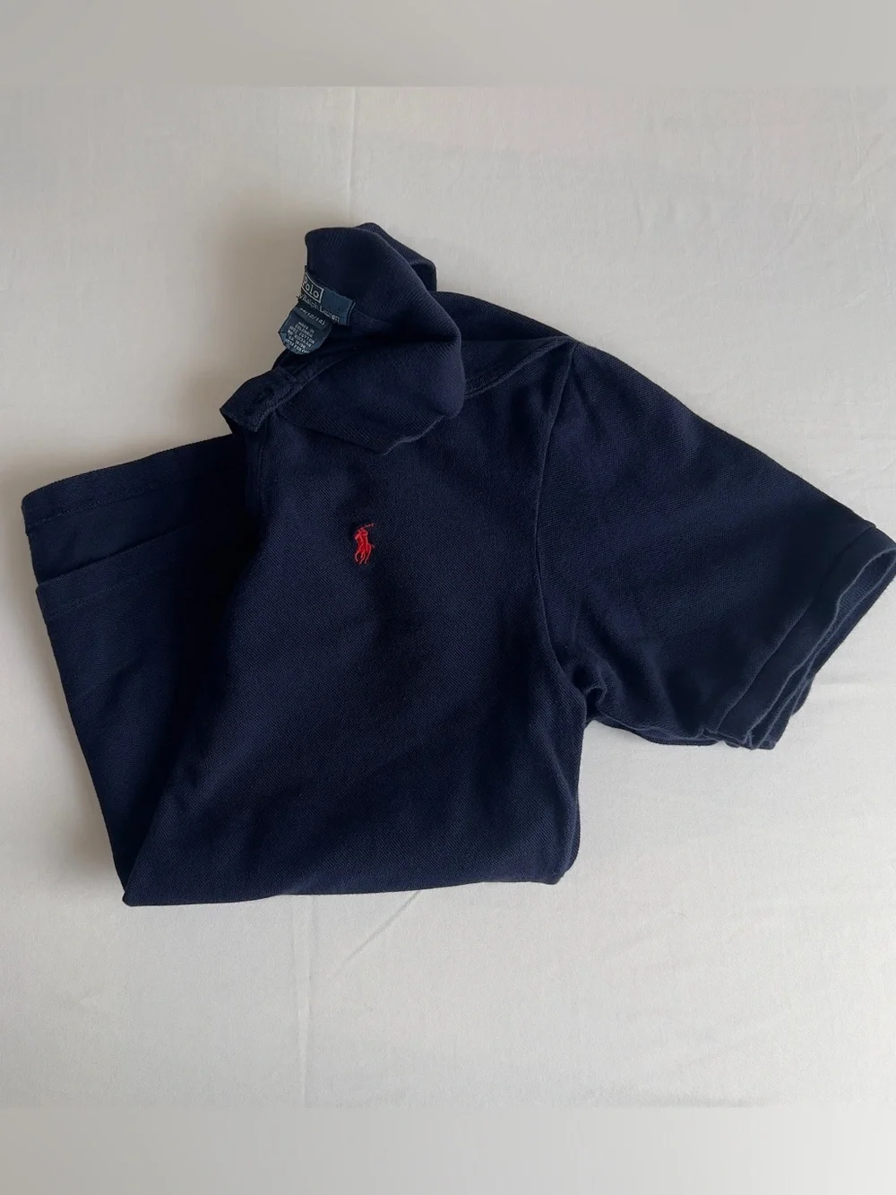 Ralph Lauren Navy Polo with Red Pony Embroidery